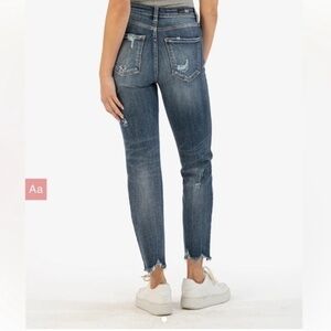 Kut from the Kloth High Rise, Elizabeth Crop Straight Leg Jeans, Size 4 Long